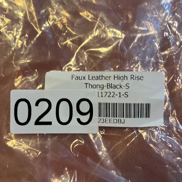 New Faux Leather High Rise Thong - Picture 5 of 5